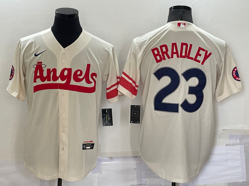 Men's Los Angeles Angels Archie Bradley #23 Cream City Connect Replica Player Jersey1 baseball jersey product view 1