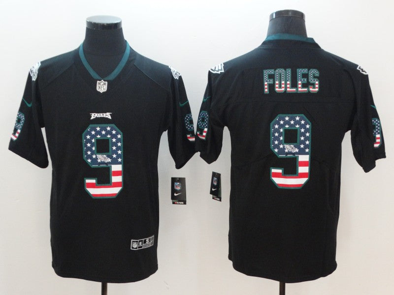 Men's Philadelphia Eagles Nick Foles #9 Black Team Game Jersey1 football jersey product view 1