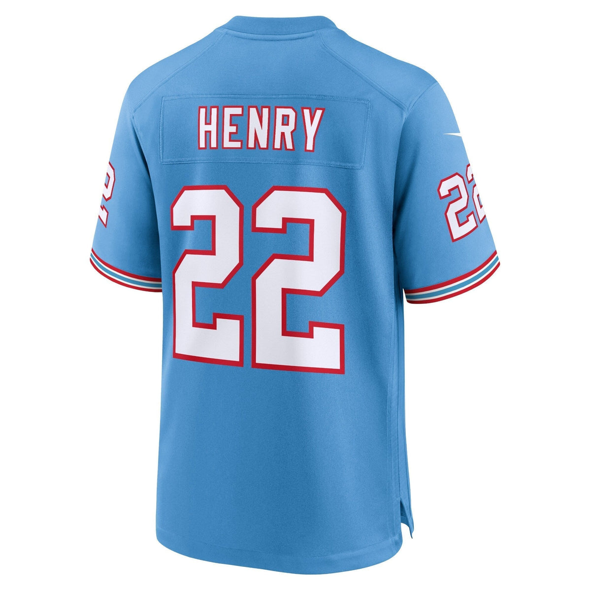 Derrick Henry Tennessee Titans Nike Oilers Throwback Alternate Game Jersey - Light Blue football jersey product view 3