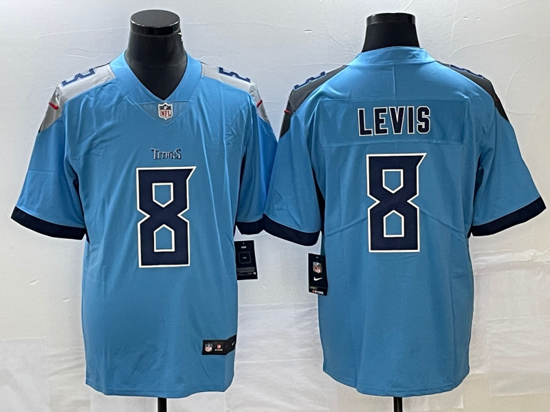 Men's Tennessee Titans Will Levis #8 Light Blue Game Jersey1 football jersey product view 1