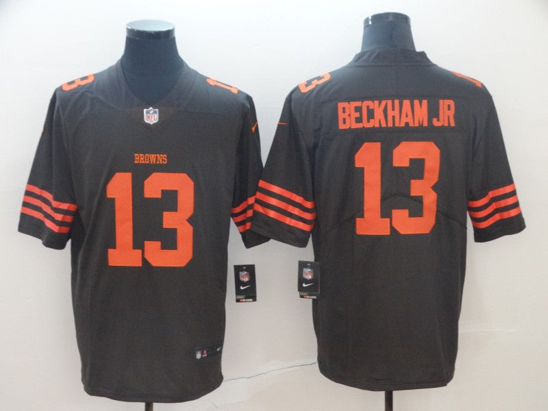 Men's Cleveland Browns Odell Beckham Jr. Brown Player Game Jersey1 football jersey product view 1