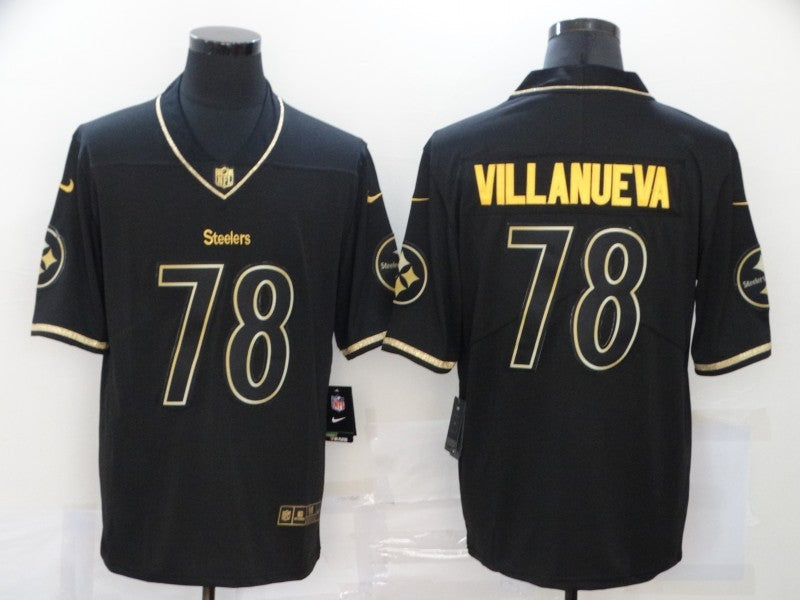 Men's Pittsburgh Steelers Alejandro Villanueva #78 Black Player Jersey1 football jersey product view 1