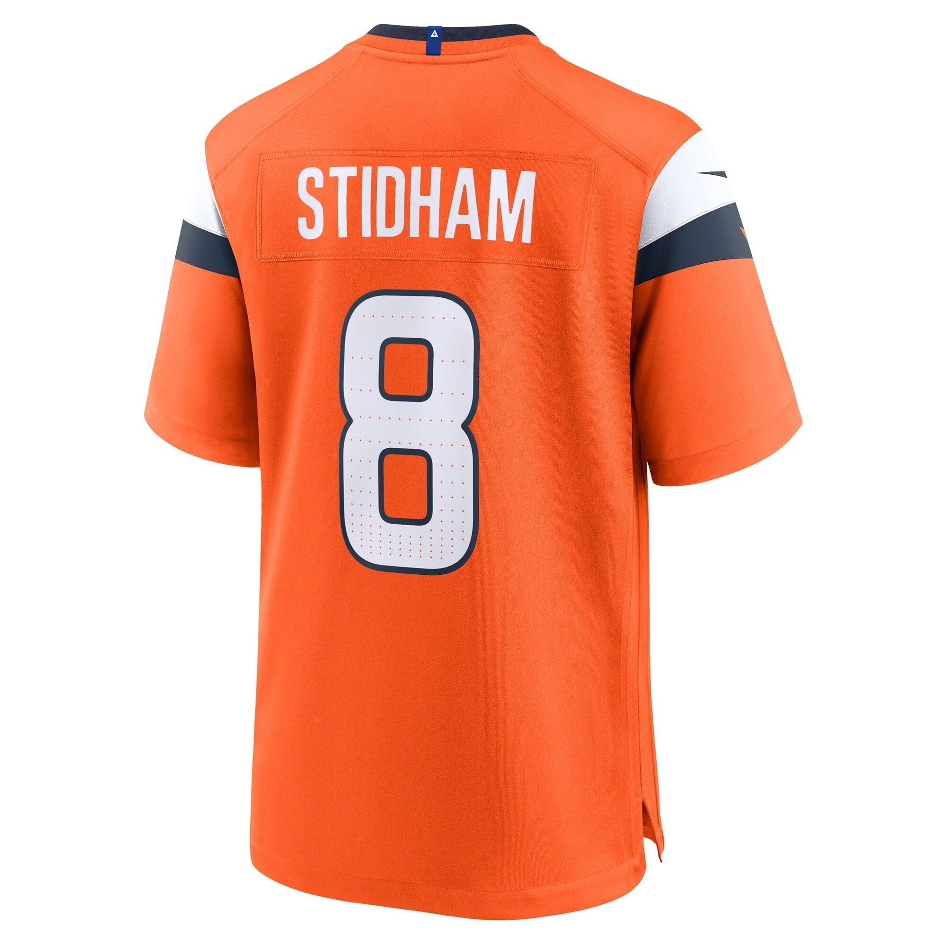 Jarrett Stidham Denver Broncos Nike Team Game Jersey - Orange football jersey product view 3