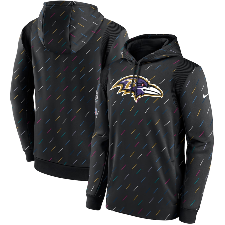 Men's Baltimore Ravens NFL 2021 Salute to Service Hoodie1 Black football jersey product view 1