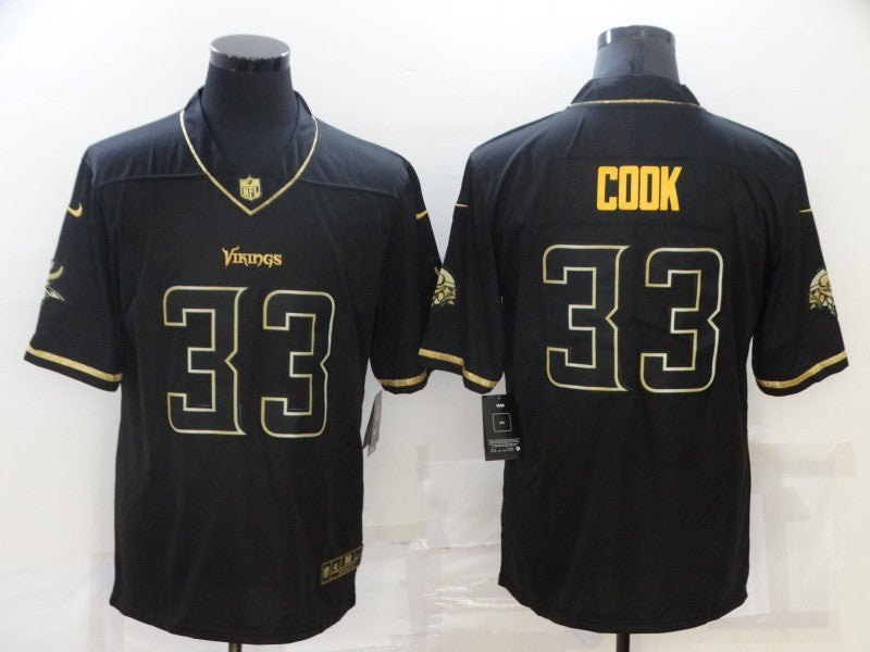 Men's Minnesota Vikings Dalvin Cook #33 Black Game Jersey1 football jersey product view 1