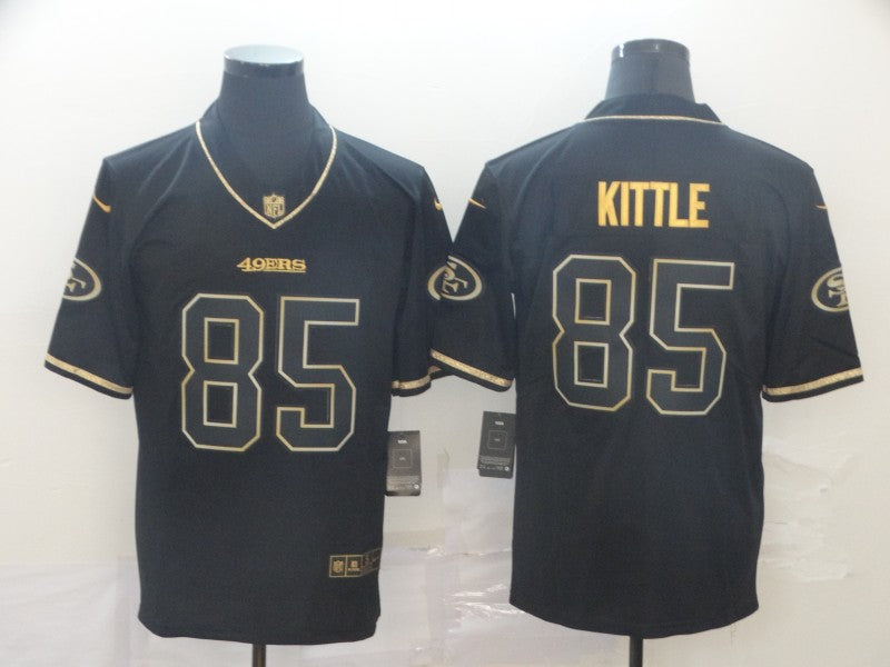 Men's San Francisco 49ers George Kittle #85 Black Alternate Game Player Jersey2 football jersey product view 1