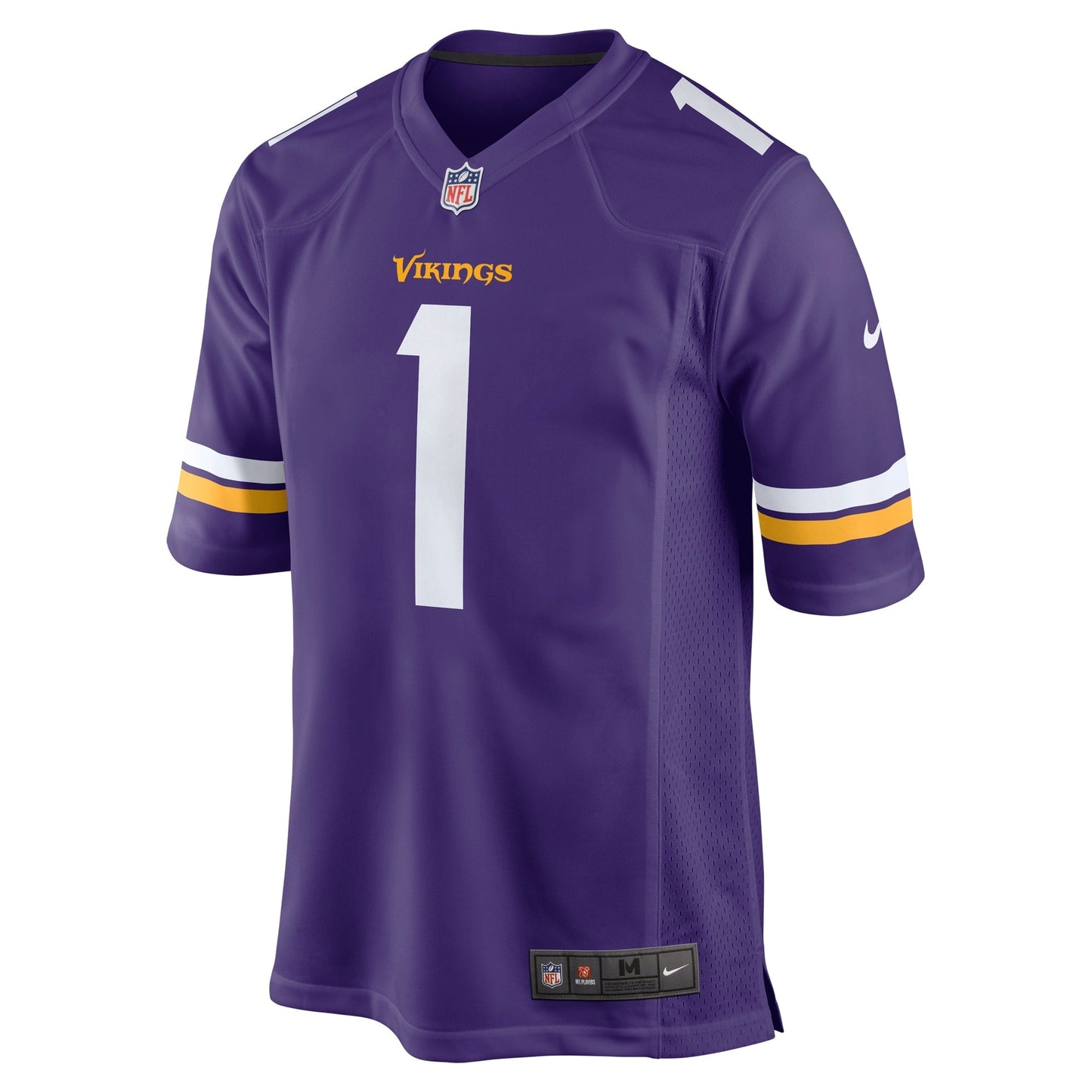 Number 1 Dad Minnesota Vikings Nike Game Jersey - Purple football jersey product view 2