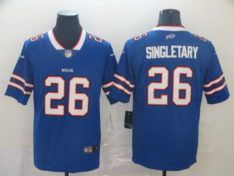 Men's Buffalo Bills Devin Singletary #26 Blue Game Player Jersey1 football jersey product view 1