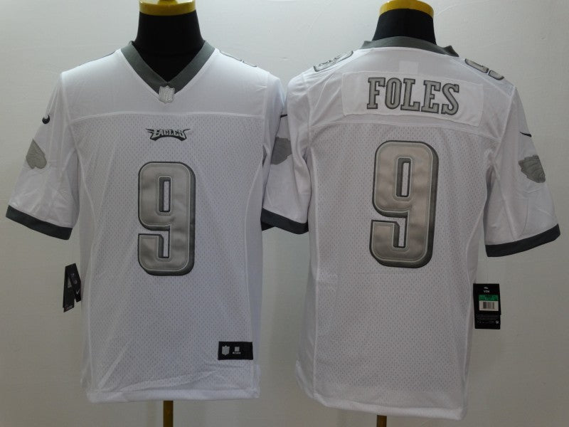 Men's Philadelphia Eagles Nick Foles #9 White Game Player Jersey1 football jersey product view 1
