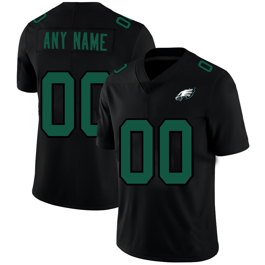Custom1 Philadelphia Eagles Football Jerseys Black American Stitched Name And Number Size S to 6XL Christmas Birthday Gift football jersey product view 1