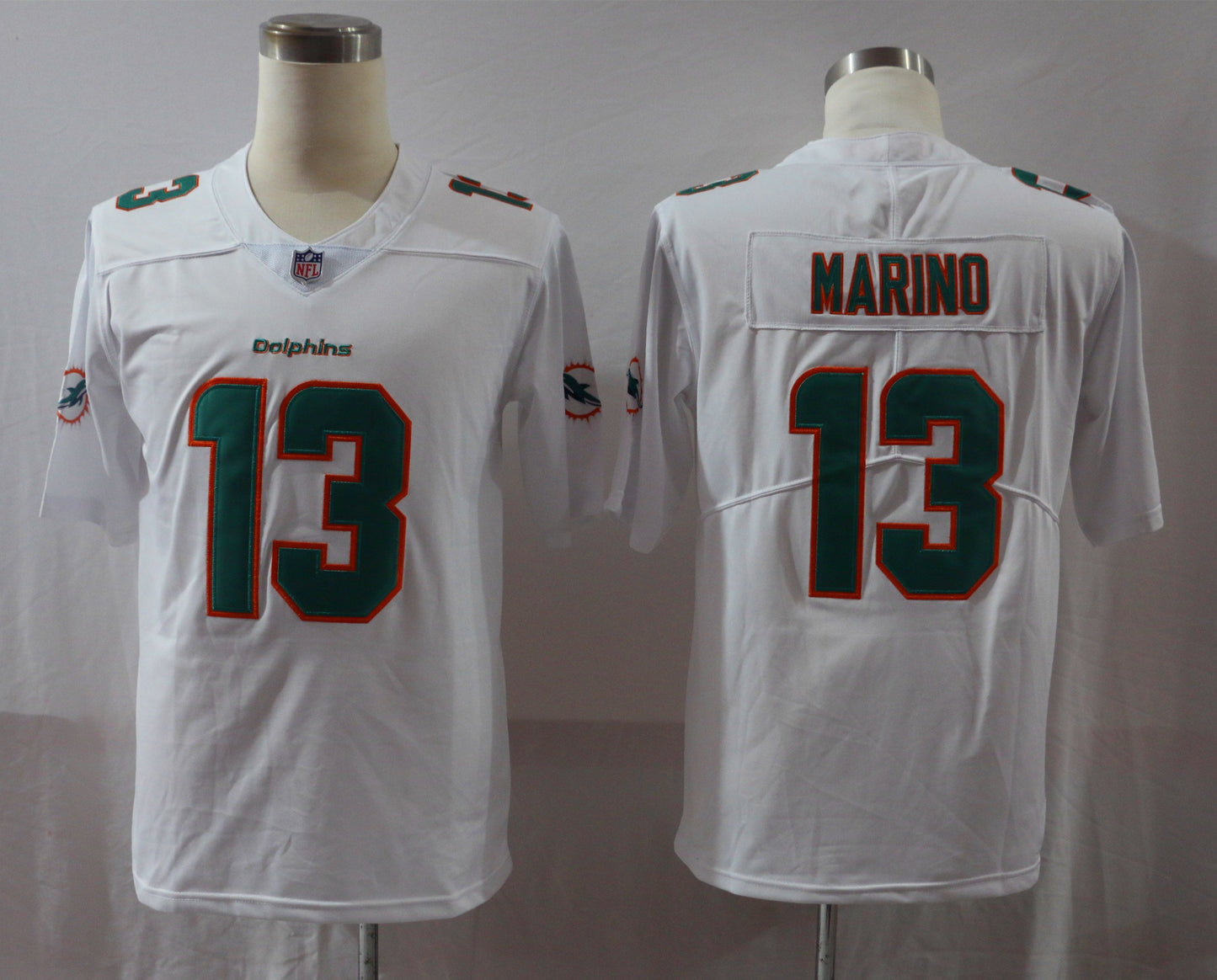 Men's Miami Dolphins Dan Marino #13 White Game Jersey1 football jersey product view 1