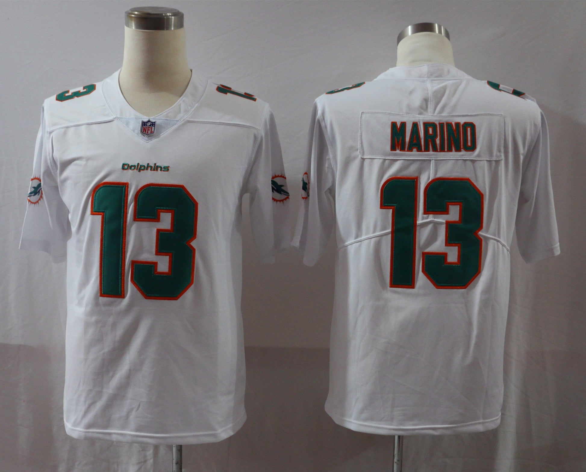Men's Miami Dolphins Dan Marino #13 White Game Jersey1 football jersey product view 1