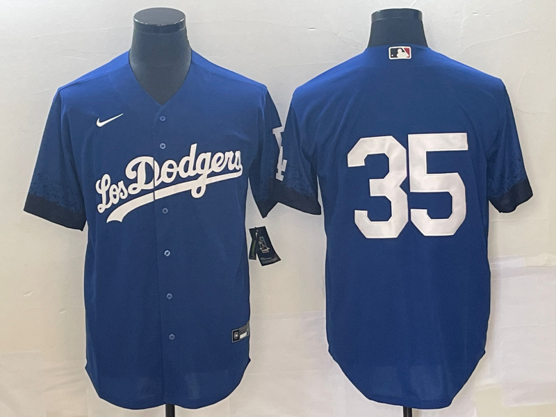 Men's Los Angeles Dodgers Cody Bellinger #35 Royal City Connect Replica Player Jersey1 baseball jersey product view 1