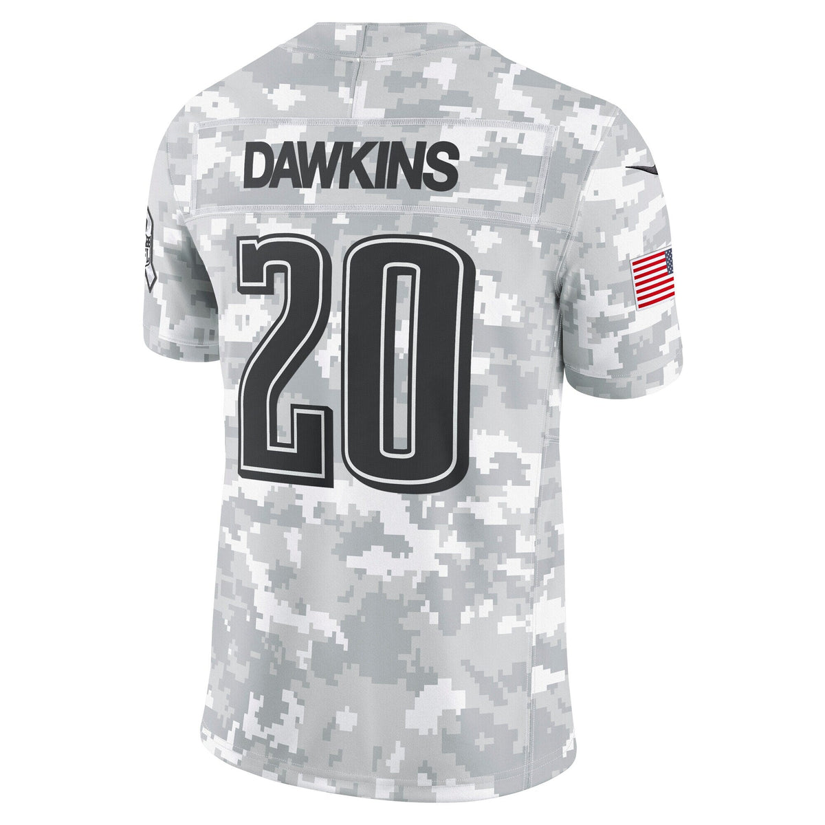 Brian Dawkins Philadelphia Eagles Nike 2024 Salute to Service Retired Limited Jersey - Arctic Camo football jersey product view 3
