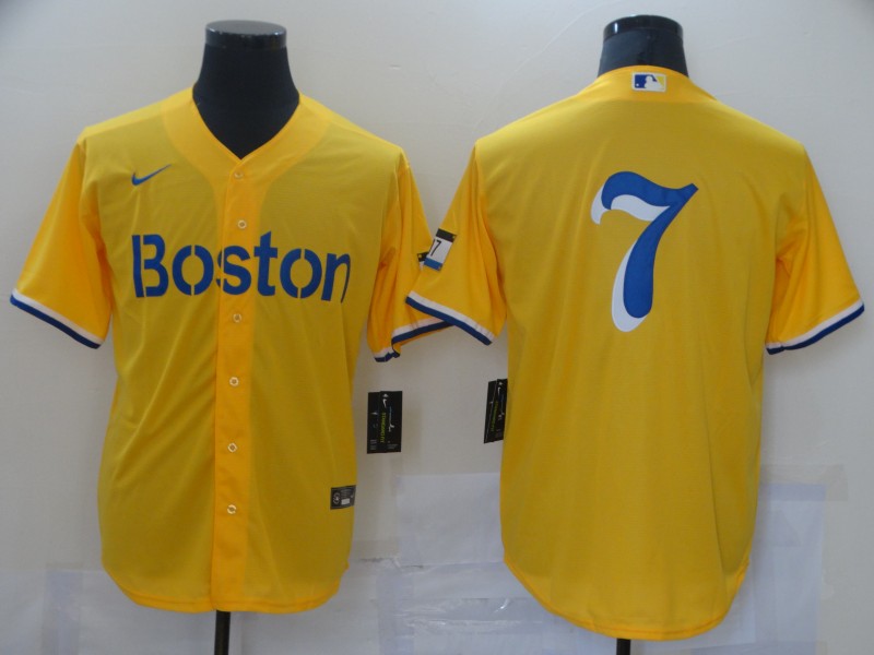 Men's Boston Red Sox Masataka Yoshida #7 Gold City Connect Replica Player Jersey baseball jersey product view 1