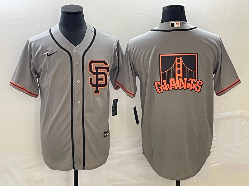 Men's San Francisco Giants Gray Road Replica Player Jersey baseball jersey product view 1