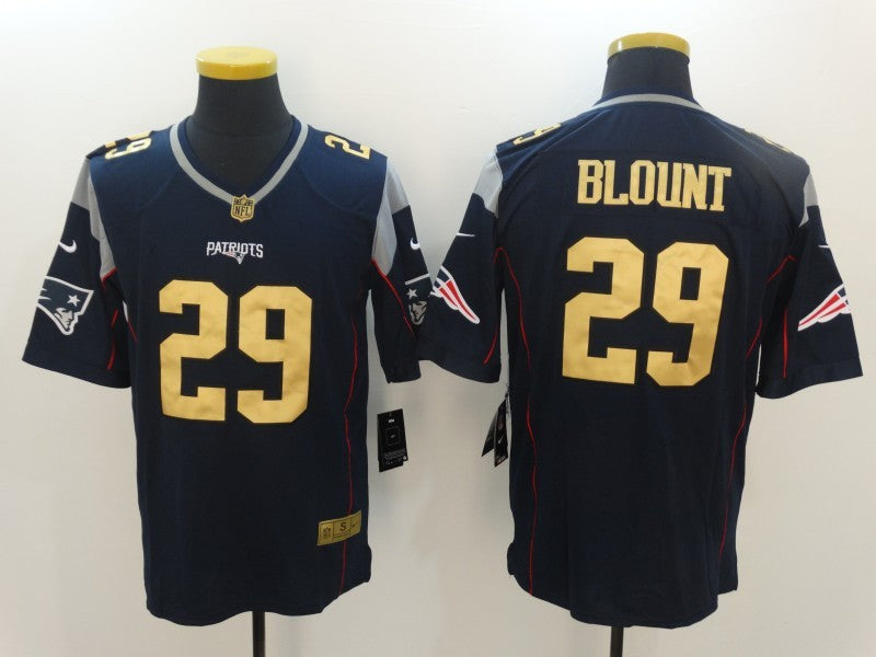 Men's New England Patriots LeGarrette Blount #29 Navy Game Jersey1 football jersey product view 1