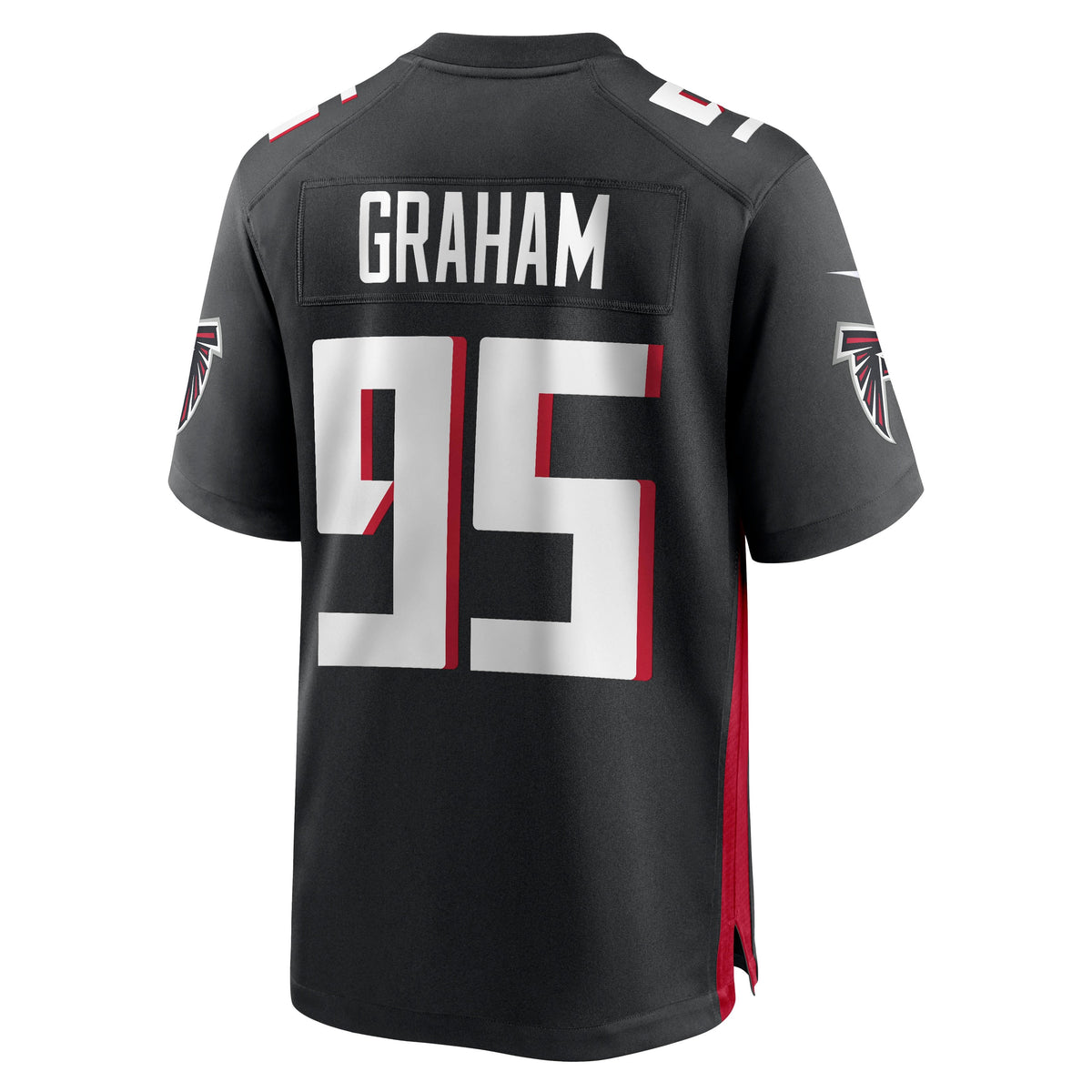 Ta'Quon Graham Atlanta Falcons Nike Game Jersey - Black football jersey product view 3