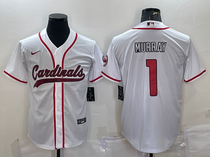 Men's Arizona Cardinals Kyler Murray #1 White Game Jersey1 Joint Edition football jersey product view 1
