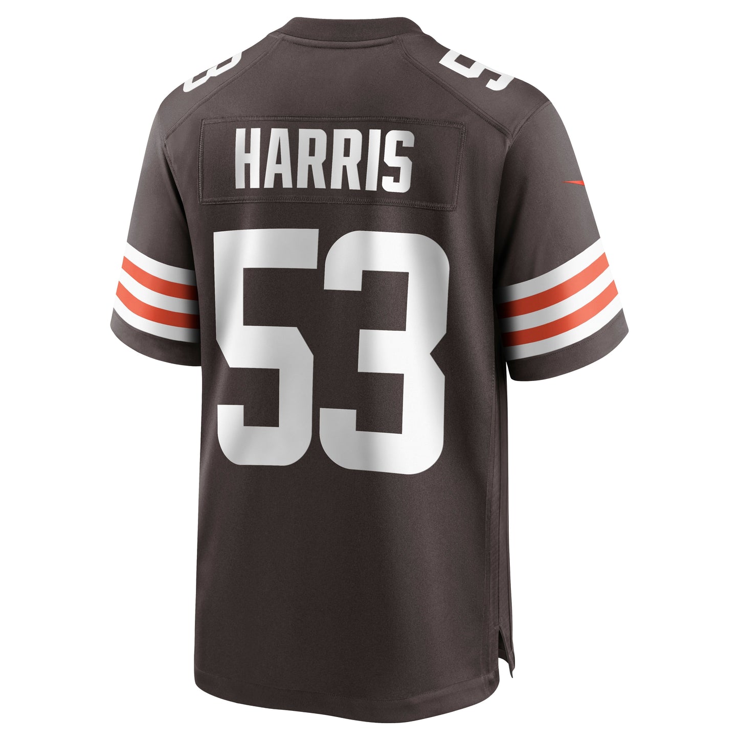 Nick Harris Cleveland Browns Nike Game Jersey - Brown football jersey product view 3