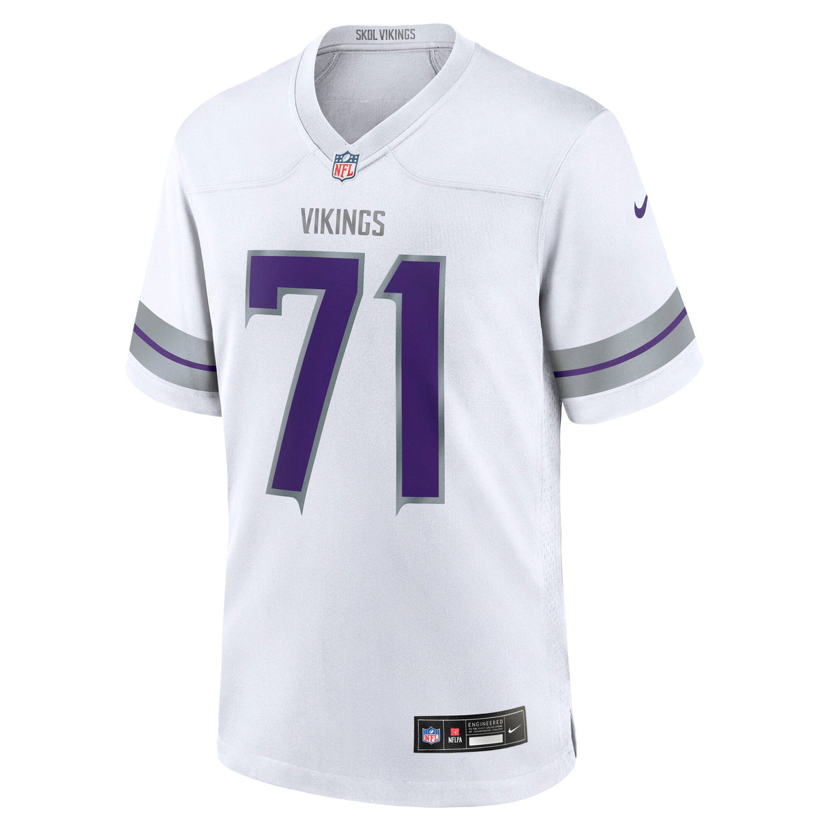 Christian Darrisaw Minnesota Vikings Nike Alternate Game Jersey - White football jersey product view 2