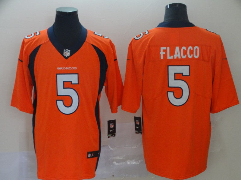 Men's Denver Broncos Joe Flacco #5 Orange Game Player Jersey1 football jersey product view 1