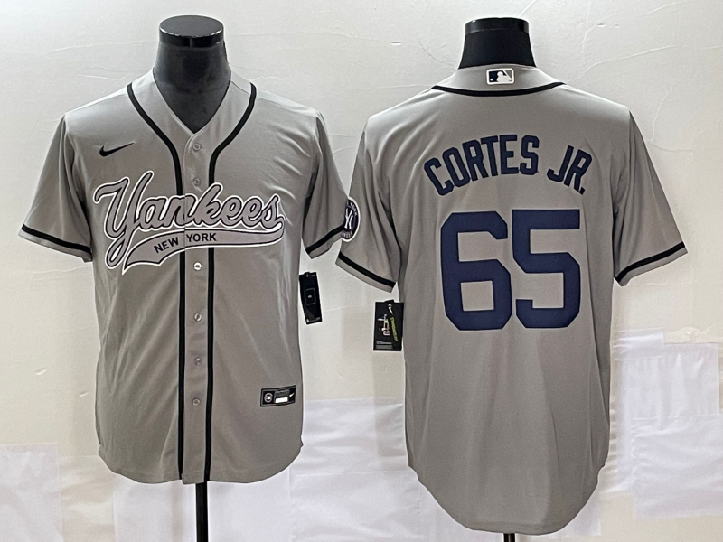Men's New York Yankees Nestor Cortes Jr. #65 Gray Player Jersey1 Joint Edition baseball jersey product view 1