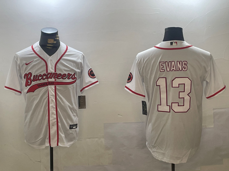 Men's Tampa Bay Buccaneers Mike Evans #13 White Player Jersey1 football jersey product view 1