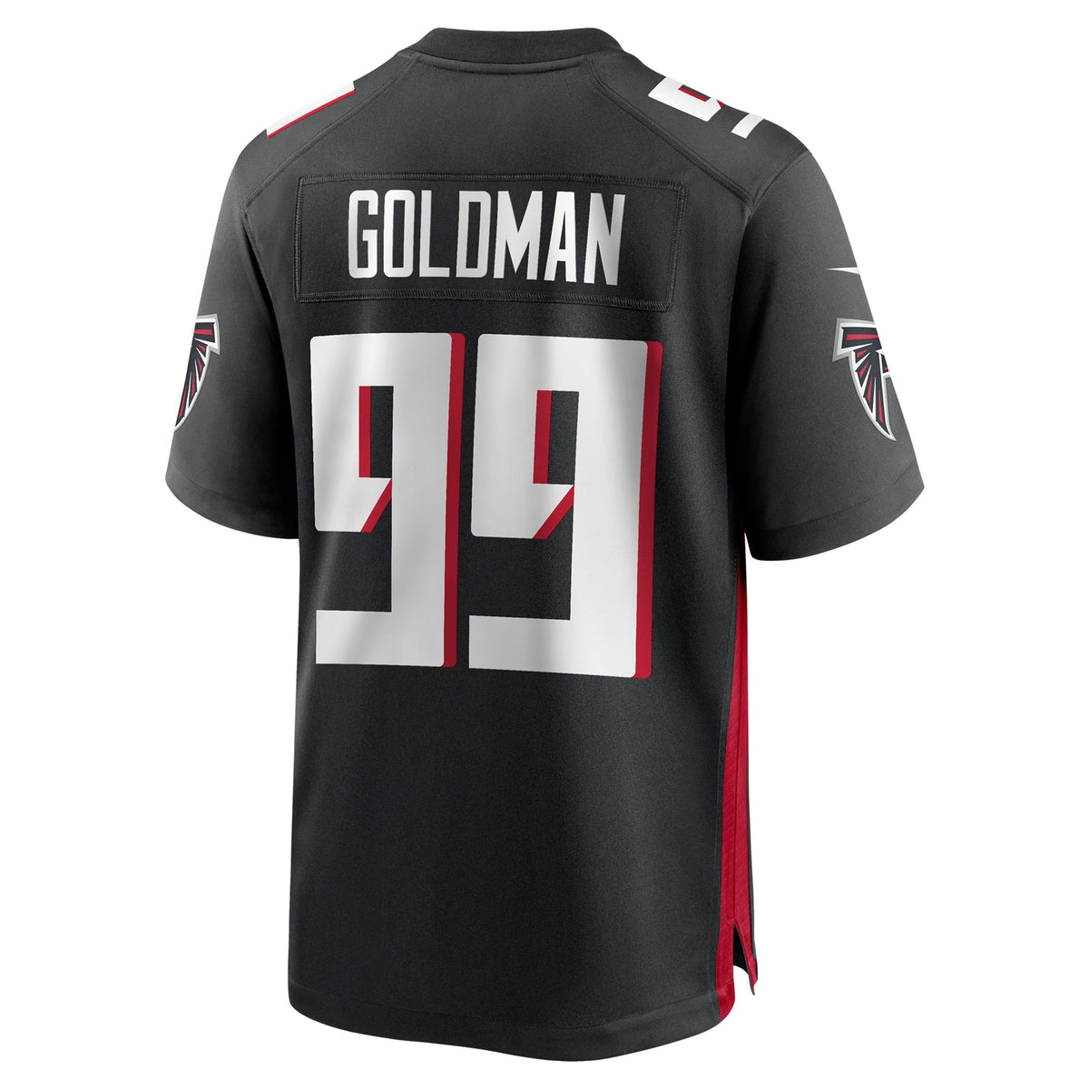 Eddie Goldman Atlanta Falcons Nike Team Game Jersey - Black football jersey product view 3