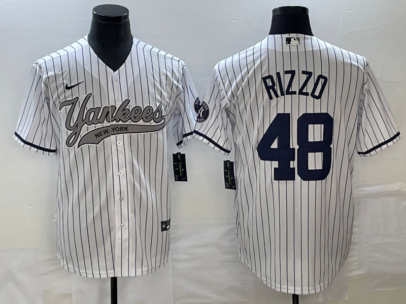 Men's New York Yankees Anthony Rizzo #48 White Player Jersey1 Joint Edition baseball jersey product view 1