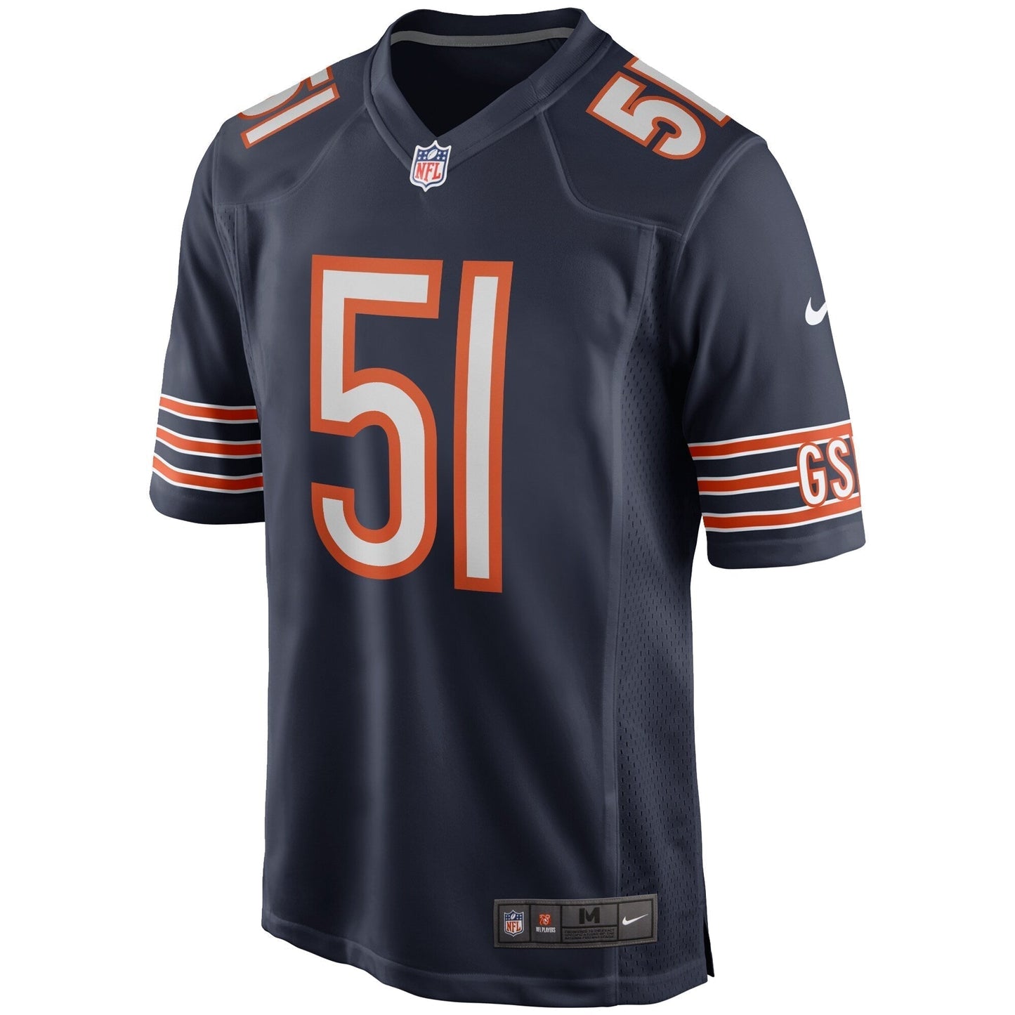 Dick Butkus Chicago Bears Nike Game Retired Jersey - Navy football jersey product view 2