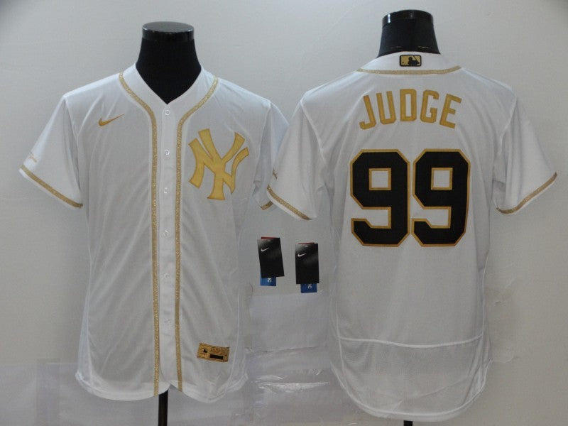 Men's New York Yankees Aaron Judge #99 White Replica Game Jersey1 baseball jersey product view 1