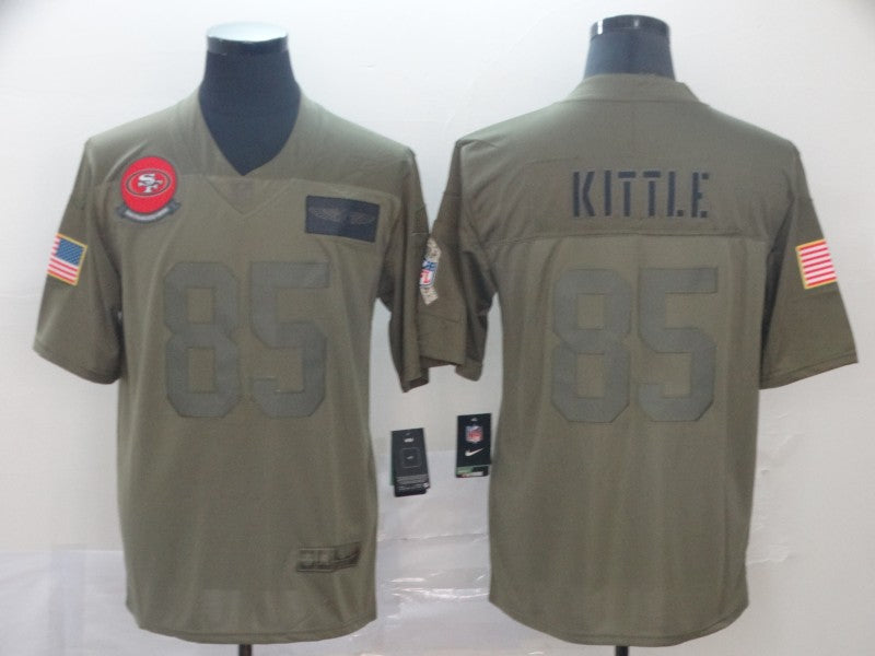 Men's San Francisco 49ers George Kittle #85 Brown Game Jersey1 football jersey product view 1