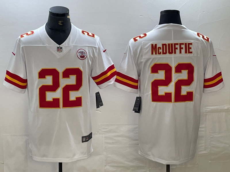 Men's Kansas City Chiefs Trent McDuffie #22 White Game Player Jersey1 football jersey product view 1