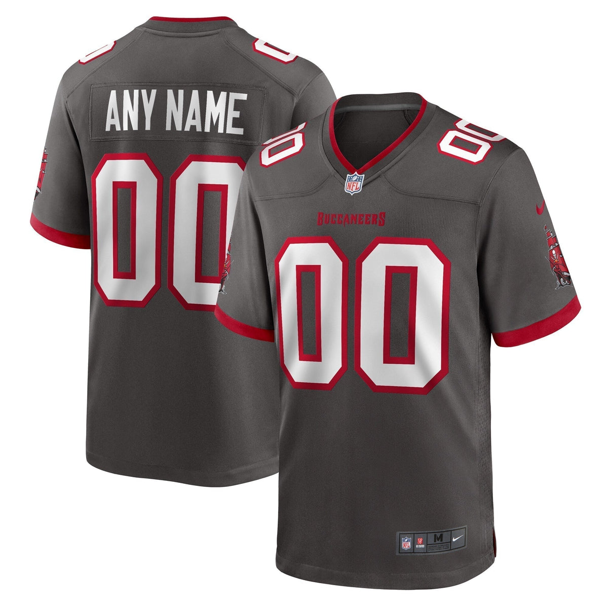Tampa Bay Buccaneers Nike Alternate Custom Game Jersey - Pewter football jersey product view 1