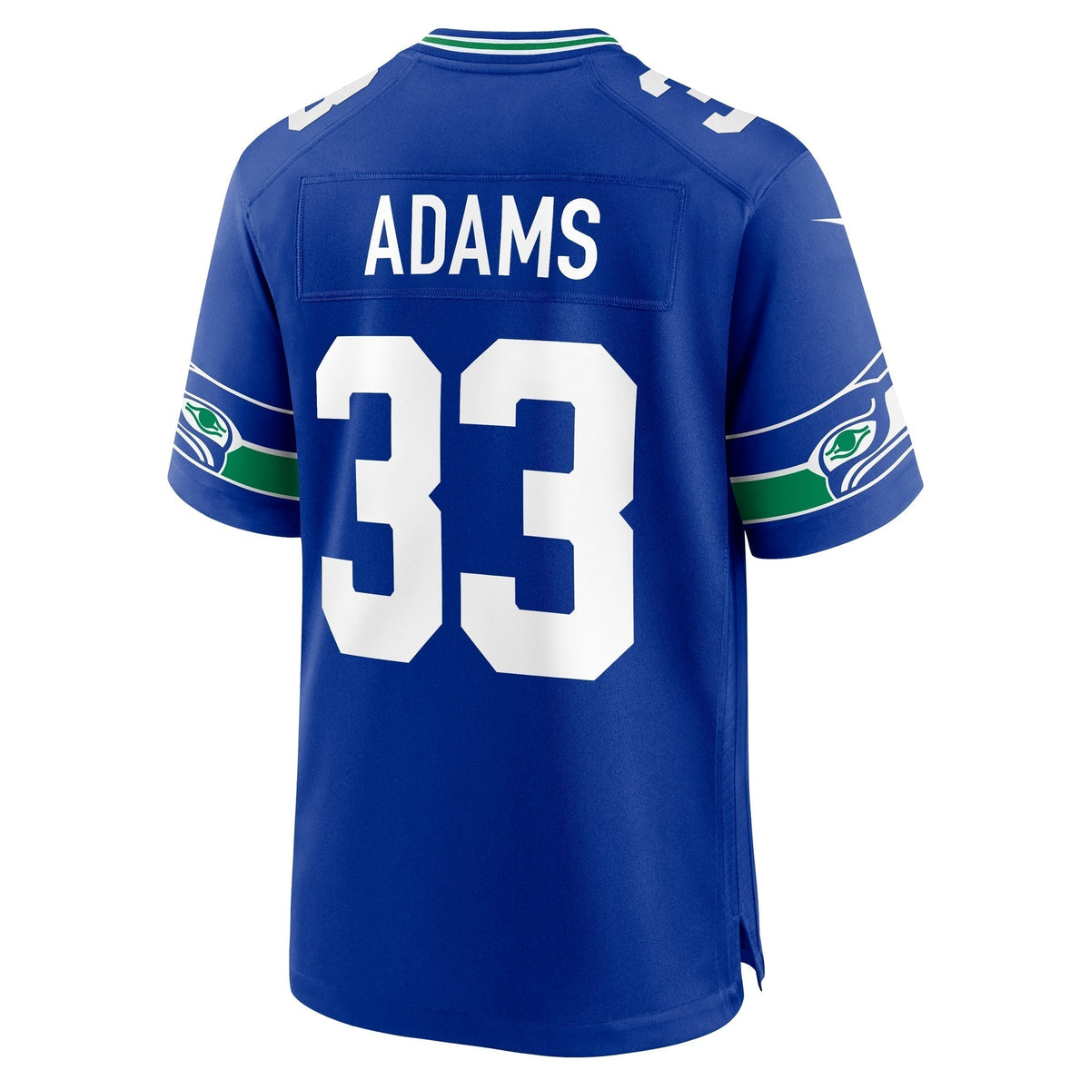 Jamal Adams Seattle Seahawks Nike Throwback Game Jersey - Royal football jersey product view 3