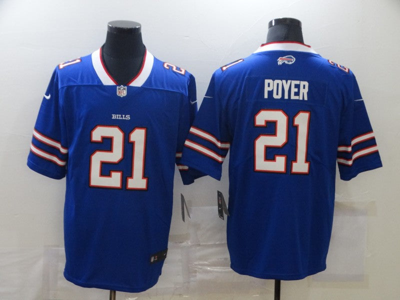 Men's Buffalo Bills Jordan Poyer #21 Blue Game Player Jersey1 basketball jersey product view 1