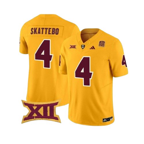 Cam Skattebo Arizona State Sun Devils Jersey - Yellow sports jersey product view 1