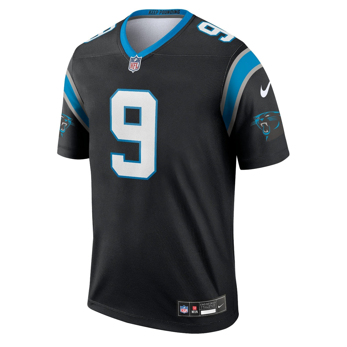 Bryce Young Carolina Panthers Nike Legend Jersey - Black football jersey product view 2