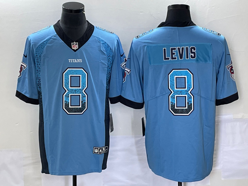 Men's Tennessee Titans Will Levis #8 Light Blue Player Jersey1 football jersey product view 1