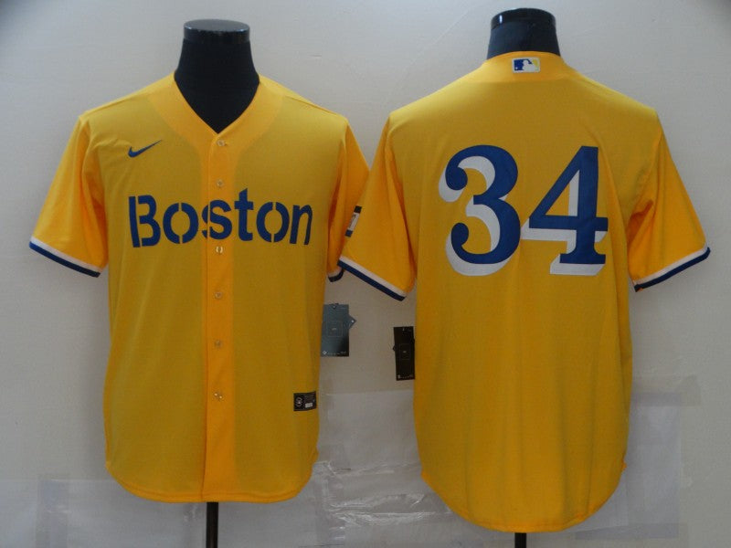 Men's Boston Red Sox David Ortiz #34 Gold City Connect Replica Player Jersey1 baseball jersey product view 1
