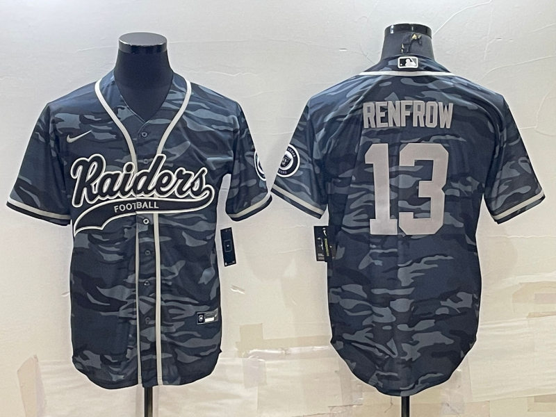 Men's Las Vegas Raiders Hunter Renfrow #13 Grey Camouflage Game Jersey1 Joint Edition football jersey product view 1