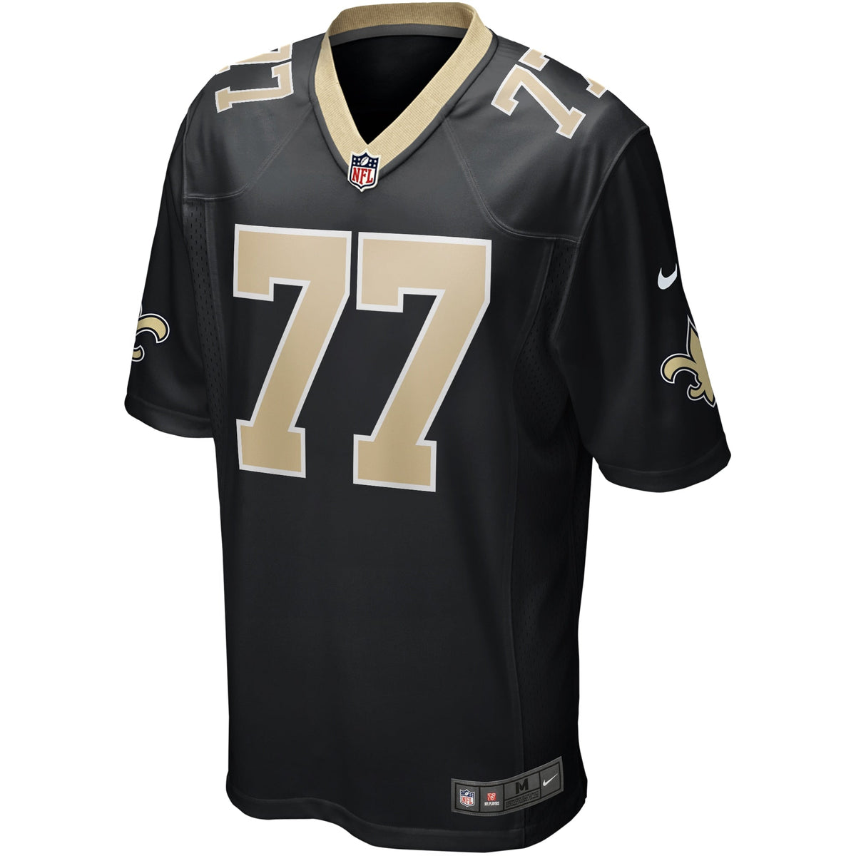 Carl Nicks New Orleans Saints Nike Game Retired Jersey - Black football jersey product view 2