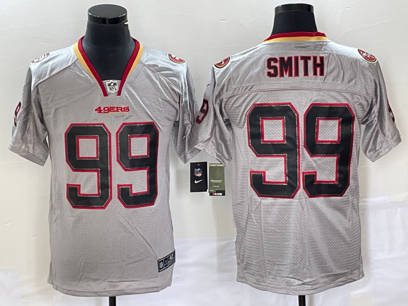 Men's San Francisco 49ers Aldon Smith #99 Gray Game Jersey1 football jersey product view 1