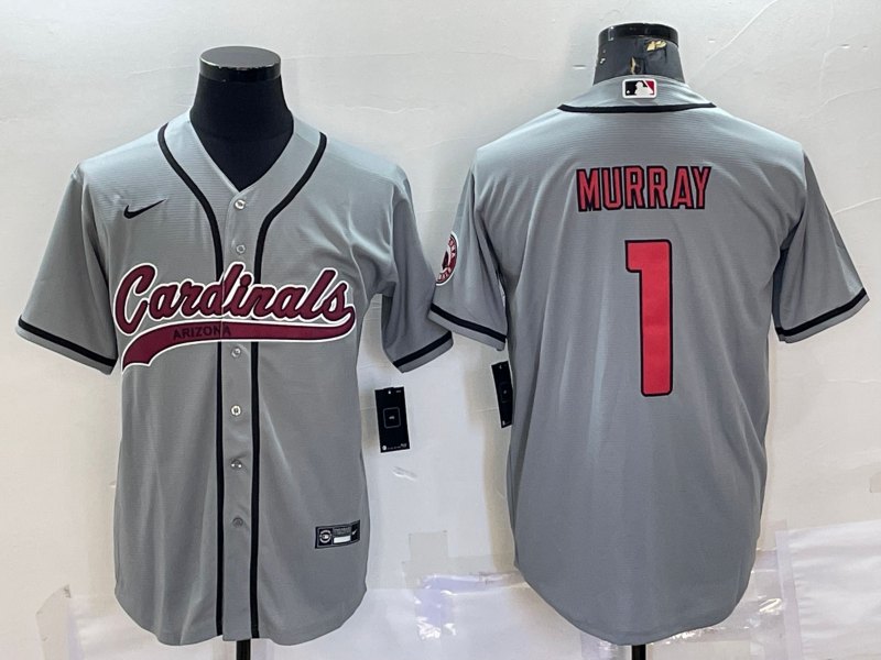 Men's Arizona Cardinals Kyler Murray #1 Gray Game Jersey1 Joint Edition football jersey product view 1