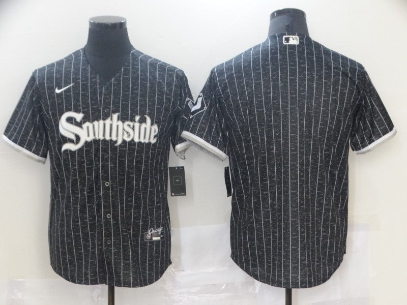 Men's Chicago White Sox Black City Connect Replica Blank Jersey baseball jersey product view 1