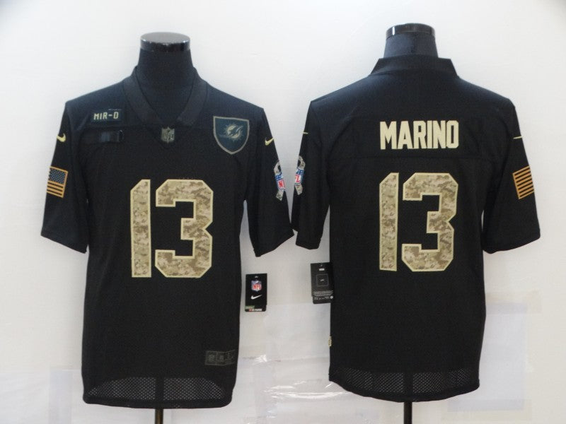 Men's Miami Dolphins #13 Dan Marino Black Player Game Jersey1 football jersey product view 1