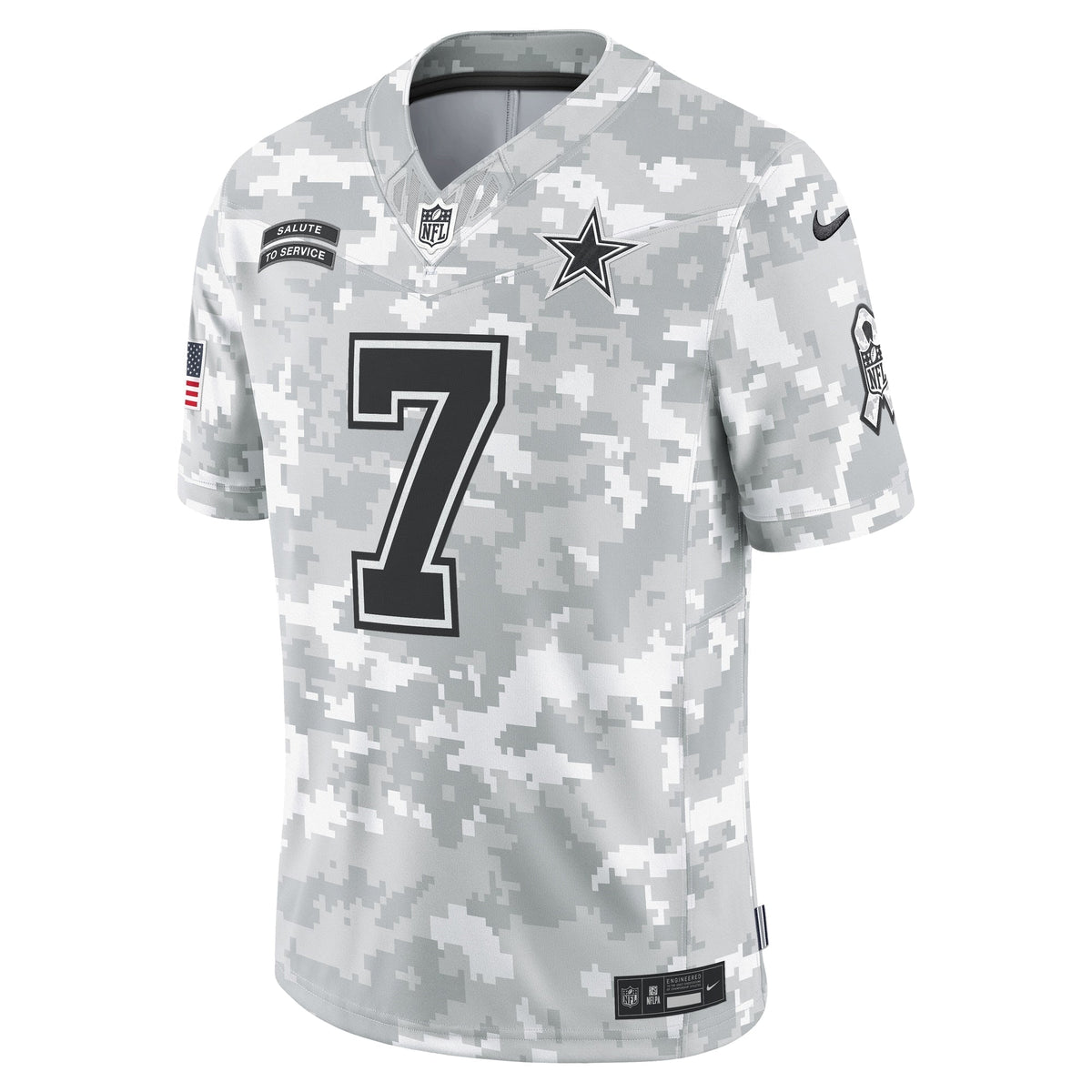 Trevon Diggs Dallas Cowboys Nike 2024 Salute to Service Limited Jersey - Arctic Camo football jersey product view 2