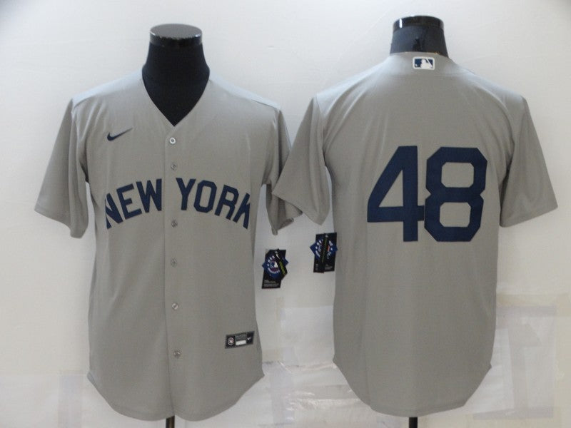 Men's New York Yankees Anthony Rizzo #48 Gray Replica Player Name Jersey1 baseball jersey product view 1