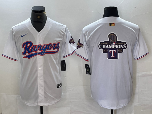 Men's Texas Rangers White 2024 Gold Collection Player Jersey1 baseball jersey product view 1